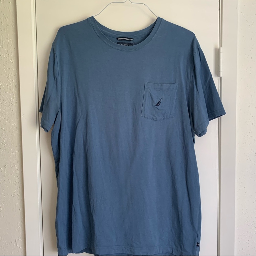 Nautica Men's Short Sleeve Blue Tee